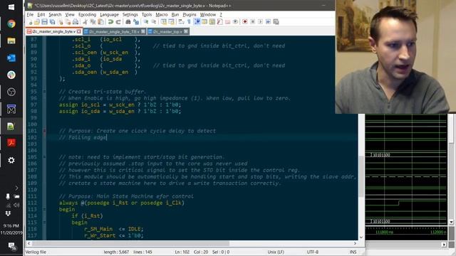 Live Coding of I2C Core in Verilog, learn FPGAs смотреть онлайн