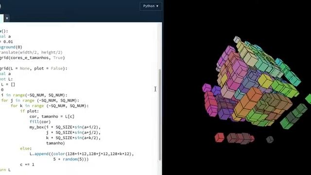 A 3D grid on #Processing #Python Mode смотреть онлайн