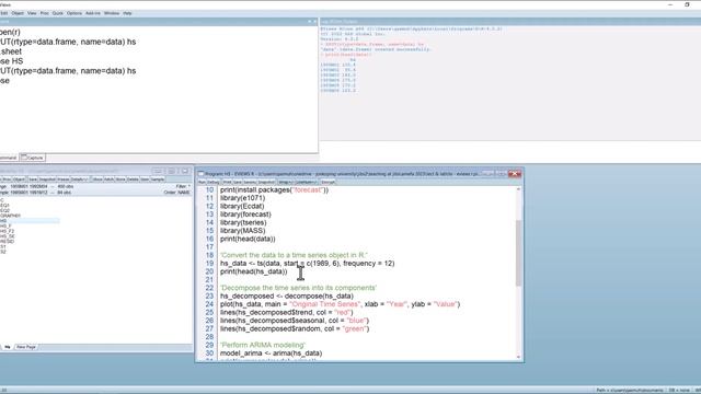 EViews 13 Integration with R - Fit the ARIMA model and perform forecasting смотреть онлайн