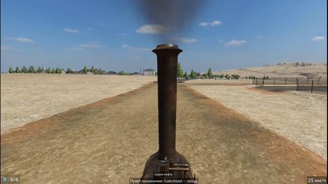 Transport Fever 2 - Везём сырую нефть на паровом грузовике.