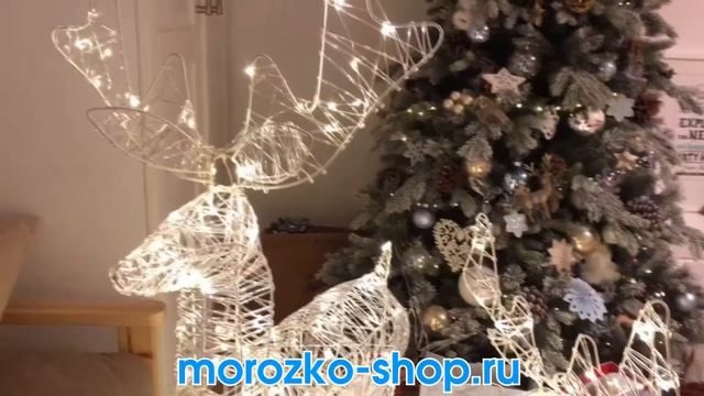 Светящаяся фигура ПЛЕТЁНЫЙ ОЛЕНЬ, WW микро LED, уличный AX8106610 AX8106600 AX8106590 смотреть онлайн