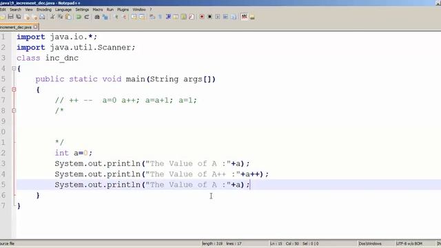 Increment and Decrement Operator In Java смотреть онлайн