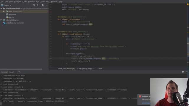 Project: SocketChat - Part 6: Handle socket sessionid to know how there sending a messaget out смотреть онлайн