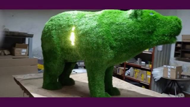Топиарная фигура Медведь из искусственного газона смотреть онлайн