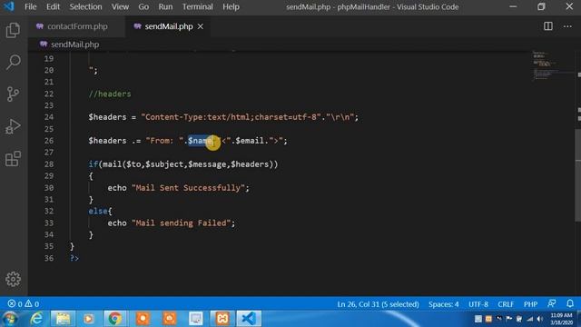 Send Email in PHP with Contact Forms - Part 2 смотреть онлайн