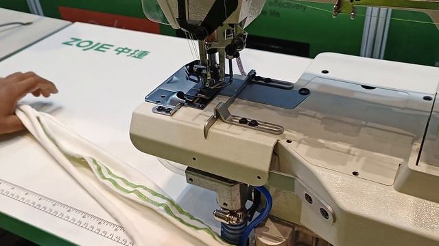 zoje 2521 || cylinder bed compressor suction bottom hemming machine for t shirt bottom with knife смотреть онлайн