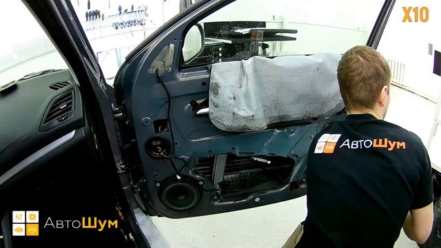 Шумоизоляция дверей Lada Vesta в уровне Комфорт. АвтоШум. смотреть онлайн