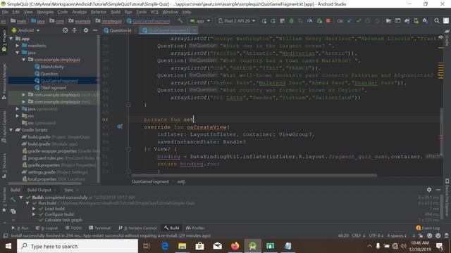 Simple Quiz App-Add some Game Logic смотреть онлайн