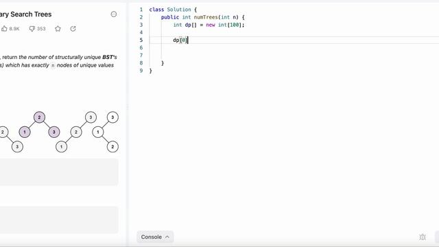 [LEETCODE] [JAVA] 96. Unique Binary Search Trees смотреть онлайн