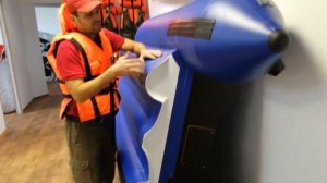 Лодка ПВХ Риф Тритон 340 НДНД серо-синяя