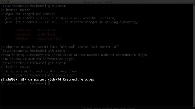 Using the Stash [Learn Git Video Course] смотреть онлайн