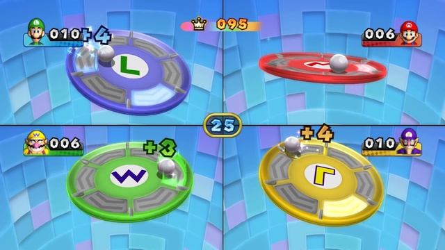 Mario Party 9 Minigames - 4 Player Battle (Master Difficulty) смотреть онлайн