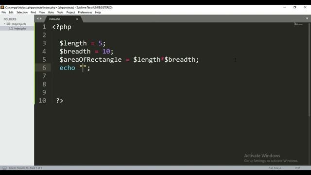 How to find the area of rectangle using PHP | WebTech programming hub смотреть онлайн
