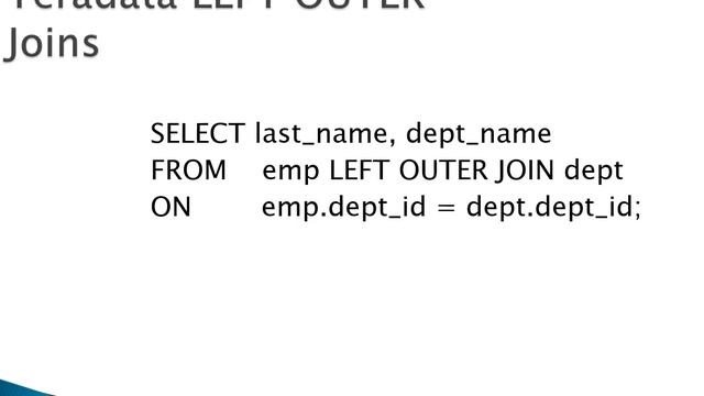 Teradata SQL Commands смотреть онлайн