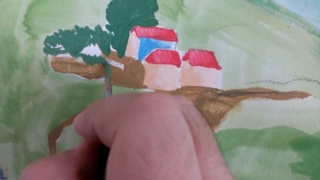 Как расписать стену. Пишем миленькие домики. ArtKrane(2) смотреть онлайн