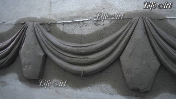 Classic style cement curtain