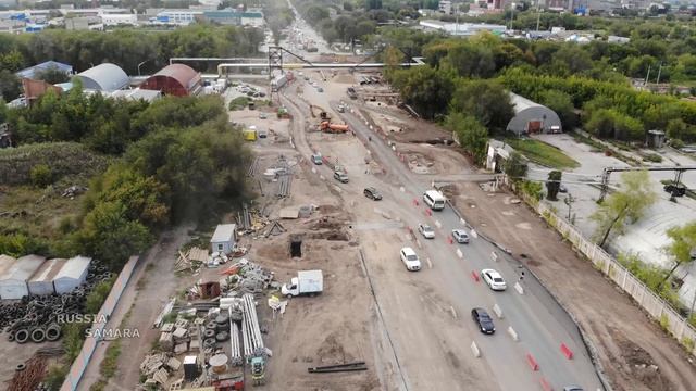 Расширение проспекта Кирова в районе Кировского моста / город Самара / Russia смотреть онлайн