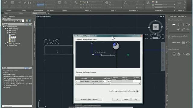 AutoCAD P&ID Reviewing Offpage Connectors смотреть онлайн