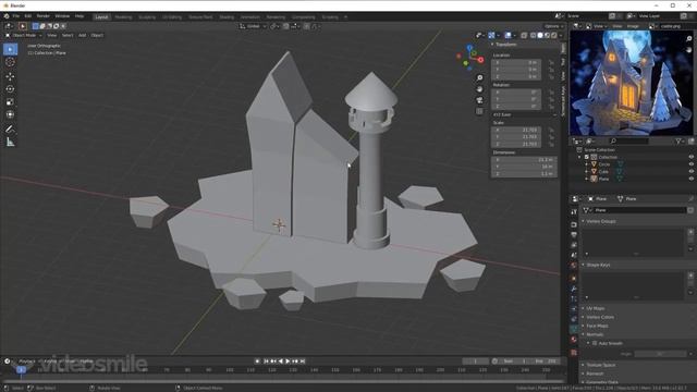 Урок 6. Практика. Создаем базовую модель замка в программе Blender смотреть онлайн