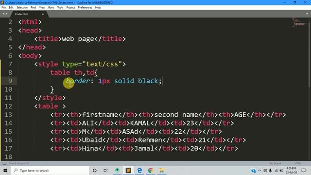 video 9 || create Table in html ||step by step full web development course for beginners смотреть онлайн