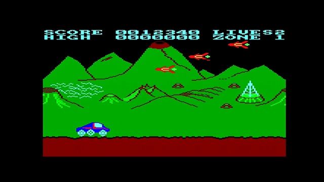 Amstrad CPC Games - Moon Buggy смотреть онлайн