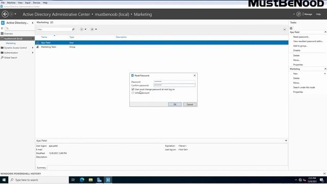 8. Managing User Account in Windows Server 2022 AD смотреть онлайн