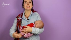 Слинг с кольцами для новорождённого - "Колыбелька" горизонтальное положение - Слингопарк