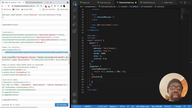 Cálculo hipotecario Diferencias entre Vanilla Js y Vue 2 y Vue 3 - Aprendiendo a programar смотреть онлайн