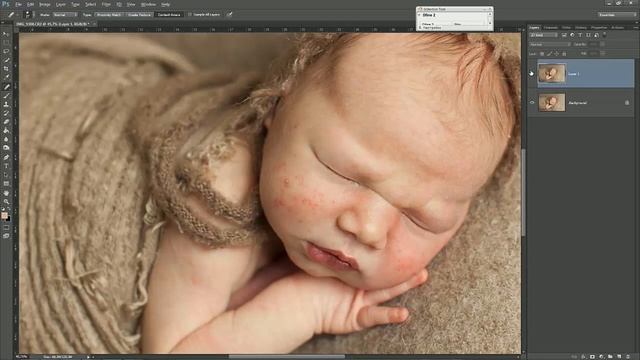 editing newborn photo / обработка фотографии новорожденного - чистая кожа смотреть онлайн