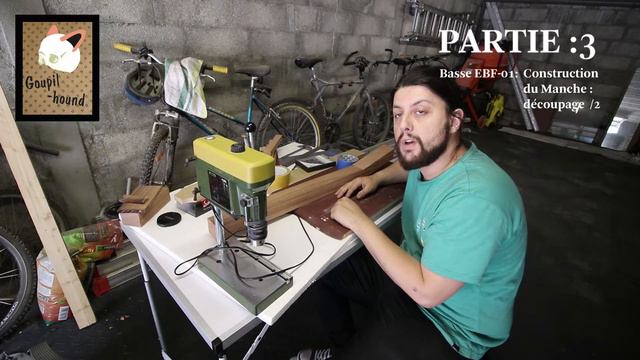Construction basse type Gibson EB : Partie 3.2 découpage du manche смотреть онлайн