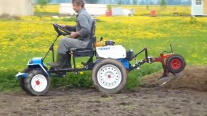 Минитрактор из мотоблока Нева