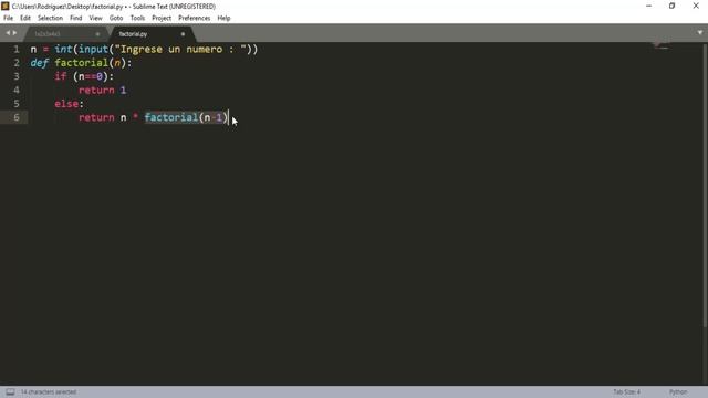 Calcular el Factorial de un número en python смотреть онлайн