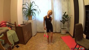 Тренировка по художественной гимнастике дома часть 5 София / мунсерят