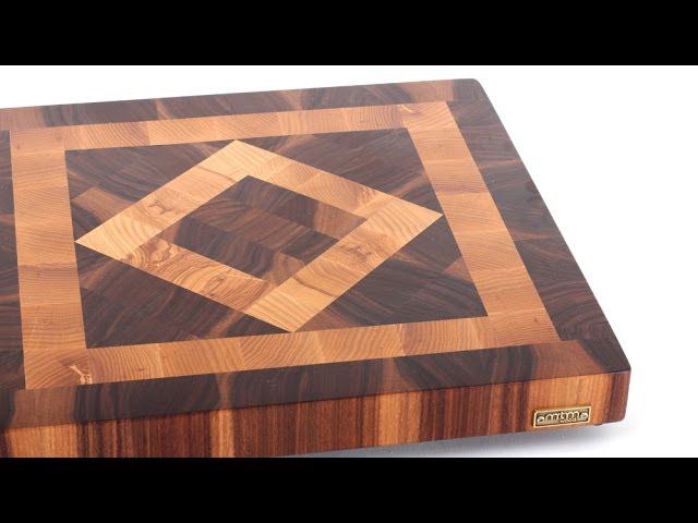 Разделочная доска с рисунком "Квадрат в квадрате"
"Square in a square" end grain cutting board смотреть онлайн