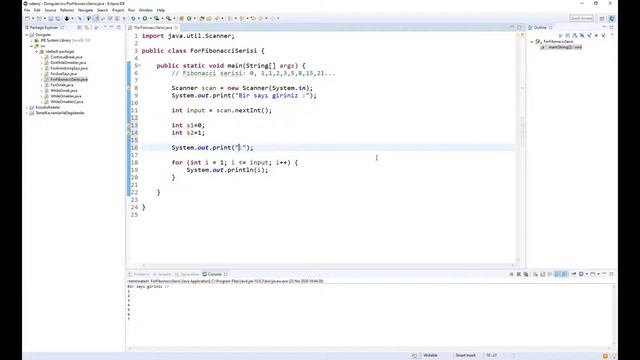 Java Dersleri #37 - For Örnekleri : Fibonacci Serisi смотреть онлайн