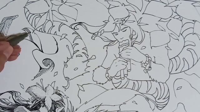 Fantasy Art with Pen and Ink. Watch the Meticulous Drawing Process! смотреть онлайн