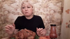 MUGBANG?Курочка гриль?  ?Брусничный соус?