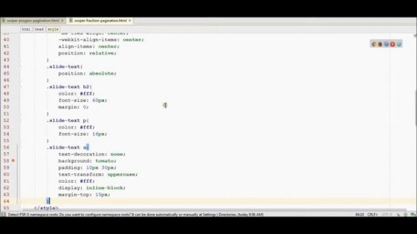 Swiper Slider Tutorial - Part Six | Swiper Slider Fraction Pagination | Quick Implementation