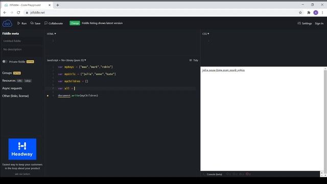Easiest Series For Learning Javascript - (Javascript Tutorials)[ Video 24] - Array Concatenate смотреть онлайн
