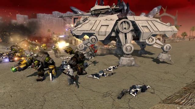 Clones 501st Legion (Star Wars) vs Orks (Warhammer 40K) - Cinematic Battle смотреть онлайн