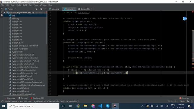 [Algorithms, Part II Week 1 WordNet] SAP Implementation смотреть онлайн