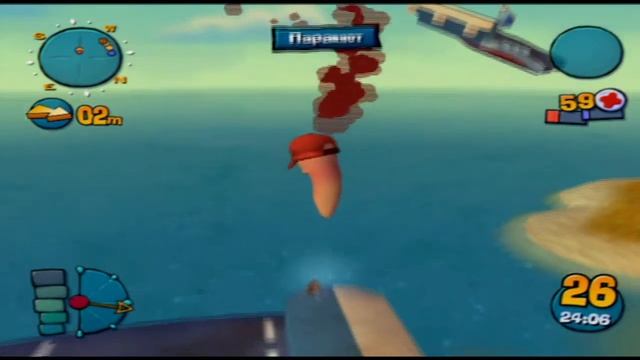 [Real PS2 HD]Worms 4: Mayhem Playtrough part 01 Story mission #02 смотреть онлайн