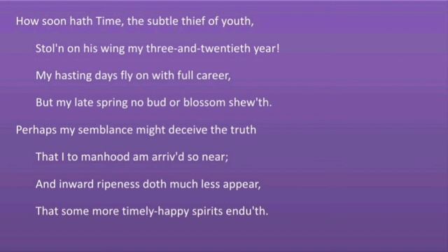 Sonnet || How soon hath time || by John Milton || summary in Tamil || sonnet 7 смотреть онлайн