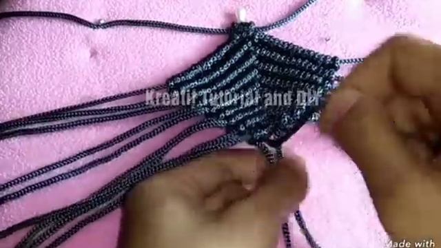 Easy Macrame round bag ..... tutorial tas tali bulat motif bunga timbul_[360p].mp4 смотреть онлайн