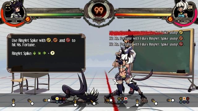 Skullgirls Tutorial Ch 1 Lesson 5: Special and Blockbuster Attacks смотреть онлайн