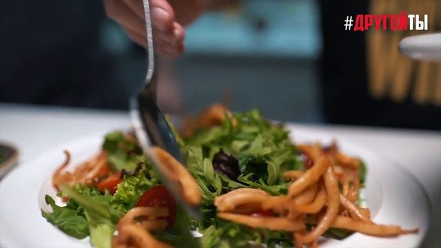 Рецепт салата с киноа и кальмаром. смотреть онлайн