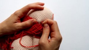 Как крепить волосы вязаной кукле. Мой любимый способ крепления волос.