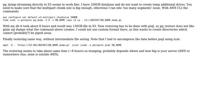 DevOps & SysAdmins: Streaming PostgreSQL pg_dump to S3 (3 Solutions!!) смотреть онлайн