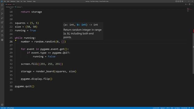Creating a Clicking Game in Pygame смотреть онлайн