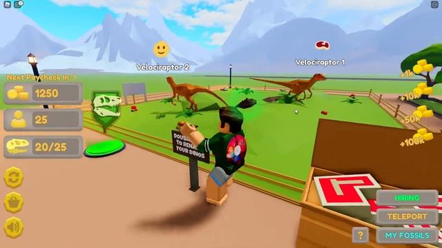 ДИНОЗАВРЫ В РОБЛОКС! КТО ИХ БУДЕТ КОРМИТЬ? ПОСТРОИЛ СВОЙ ДИНОПАРК в ROBLOX смотреть онлайн